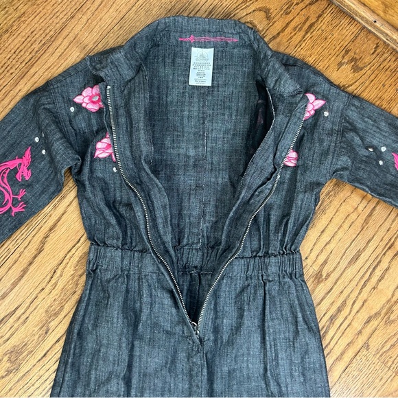 Disney | Mulan Jumpsuit Embroidered Zip Up Jumper One Piece Size 9/10 - Picture 4 of 14